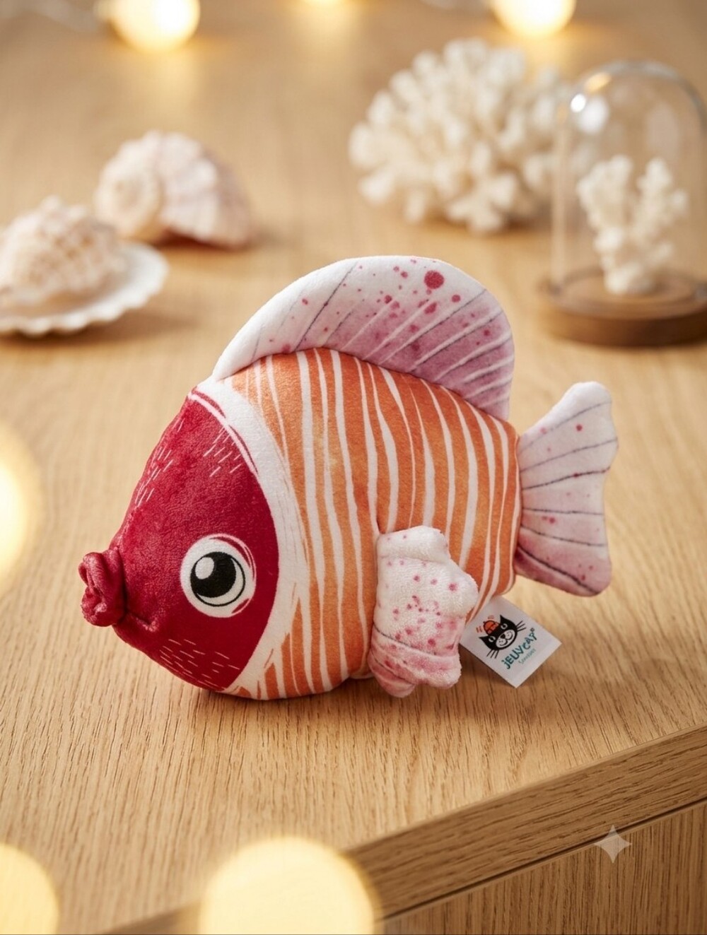 Retired HTF Jellycat Orange and Red Striped Plush Fish Pet Toy